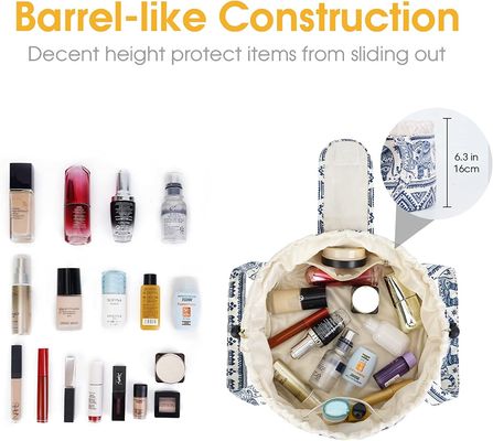 Multifunctionele en waterdichte Drawstring-Toiletry van de Zakvrouwen van de Make-upzak Grote Kosmetische Organisator voor Reis