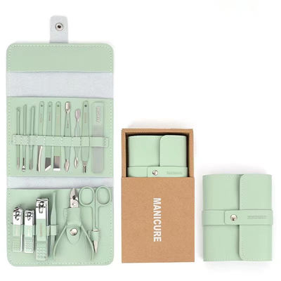 Clippers van de manicure Vastgestelde Spijker van het het Roestvrije staaloor van het Hulpmiddelenhuishouden 4/12/16Pcs van de de Lepelspijker de Snijdersschaar Kit For Manicure Tools