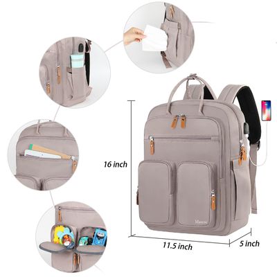 Stijlvolle mama tas met UBS mond waterdicht stof Comfort schouderband binnenste zak baby fles isolatielaag