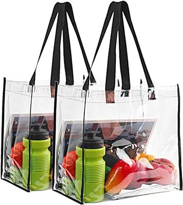 Lagercapaciteit Professionele doorzichtige zak lichtgewicht helder Duurzaam zacht PVC Tote Bag