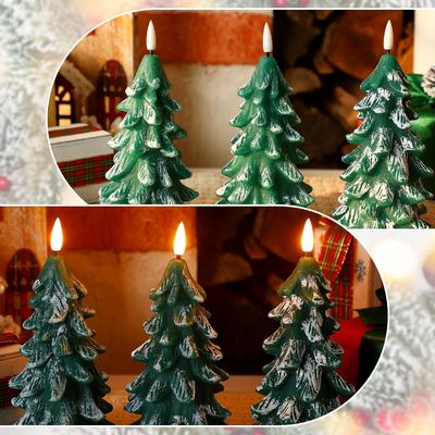 Veelzijdige Vlamloze Taper kaarsen Echte Wax Kerstboom kaarsen
