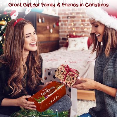 Kerst geurende kaarsen cadeau set Elk &amp; Kerstboom in de vorm van handgemaakte sojawas Xmas aromatherapie kaars