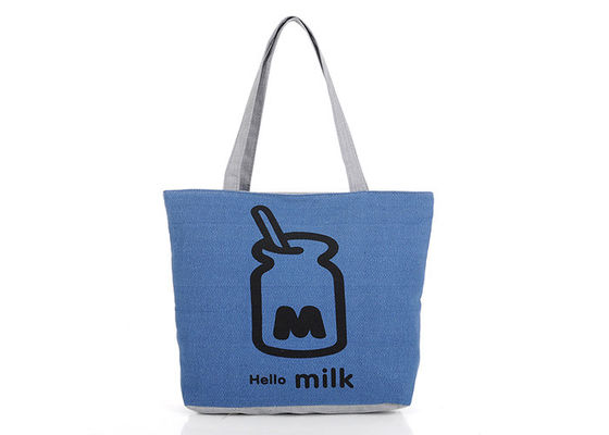 De grote Marineblauwe Zakken van Tote Bags Reusable Personalized Shopping van de Canvaskruidenierswinkel