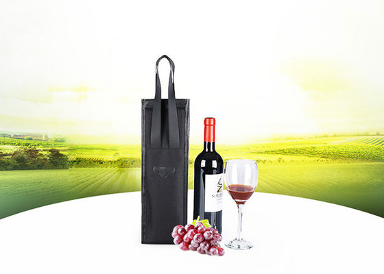 Zwarte de Wijn Koelere Zakken van het veganistleer voor OEM van Giftchampagne cooler bag